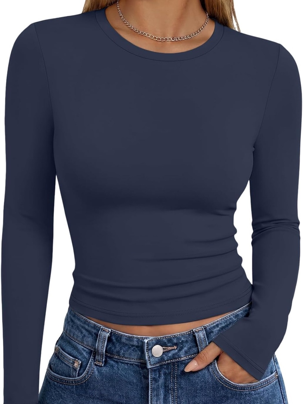 BUNDLE OF 3 Trendy Queen Womens Long Sleeve T Shirts Fall Fashion Basic Y2K Tops